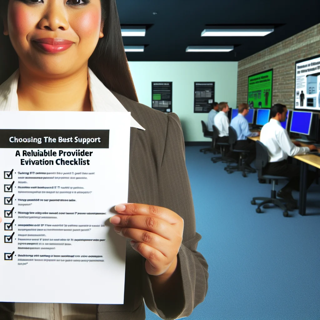 Choosing the Best IT Support: A Reliable Provider Evaluation Checklist