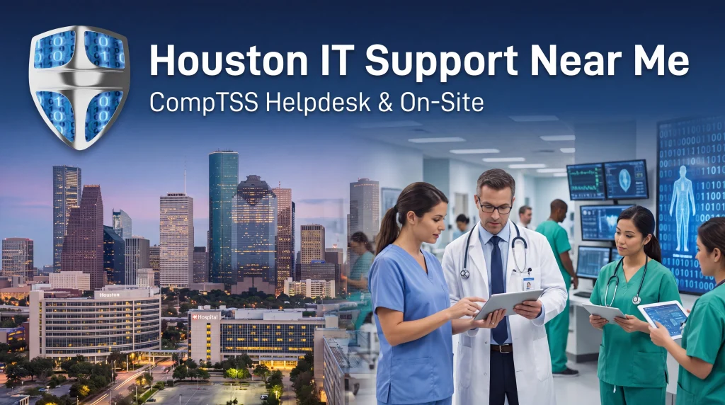 Houston IT support near me: CompTSS engineer delivering fast remote helpdesk with on-site backup for a Houston dental and healthcare practice