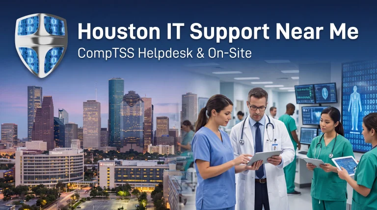 Houston IT support near me: CompTSS engineer delivering fast remote helpdesk with on-site backup for a Houston dental and healthcare practice